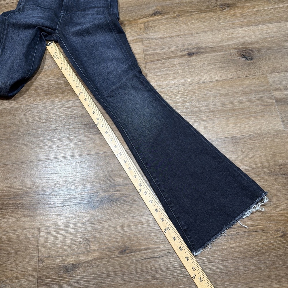 Mother Jeans Womens 24 The Weekender Fray Flare Thunder Road Denim Stretch - Picture 10 of 13